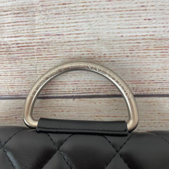 French Connection Quilted Crossbody Bag Black - Picture 2 of 8